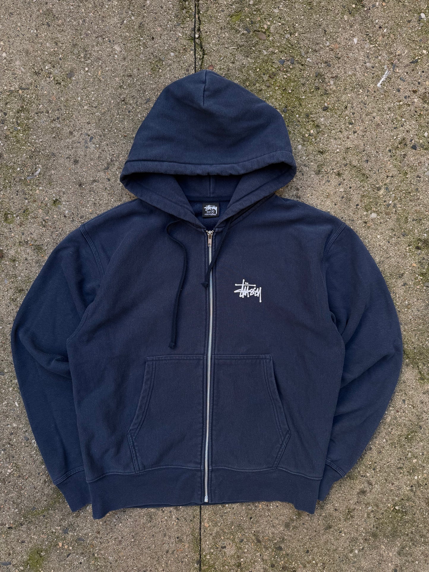 Stussy Classic Logo Zip Up Hoodie