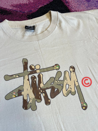 Stussy Y2K Camo T-Shirt White