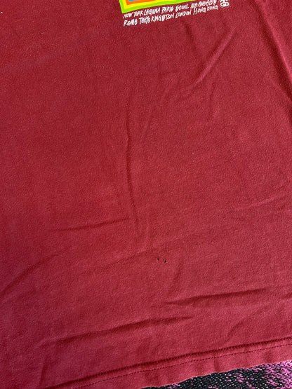 Vintage Stussy Print T-Shirt Red
