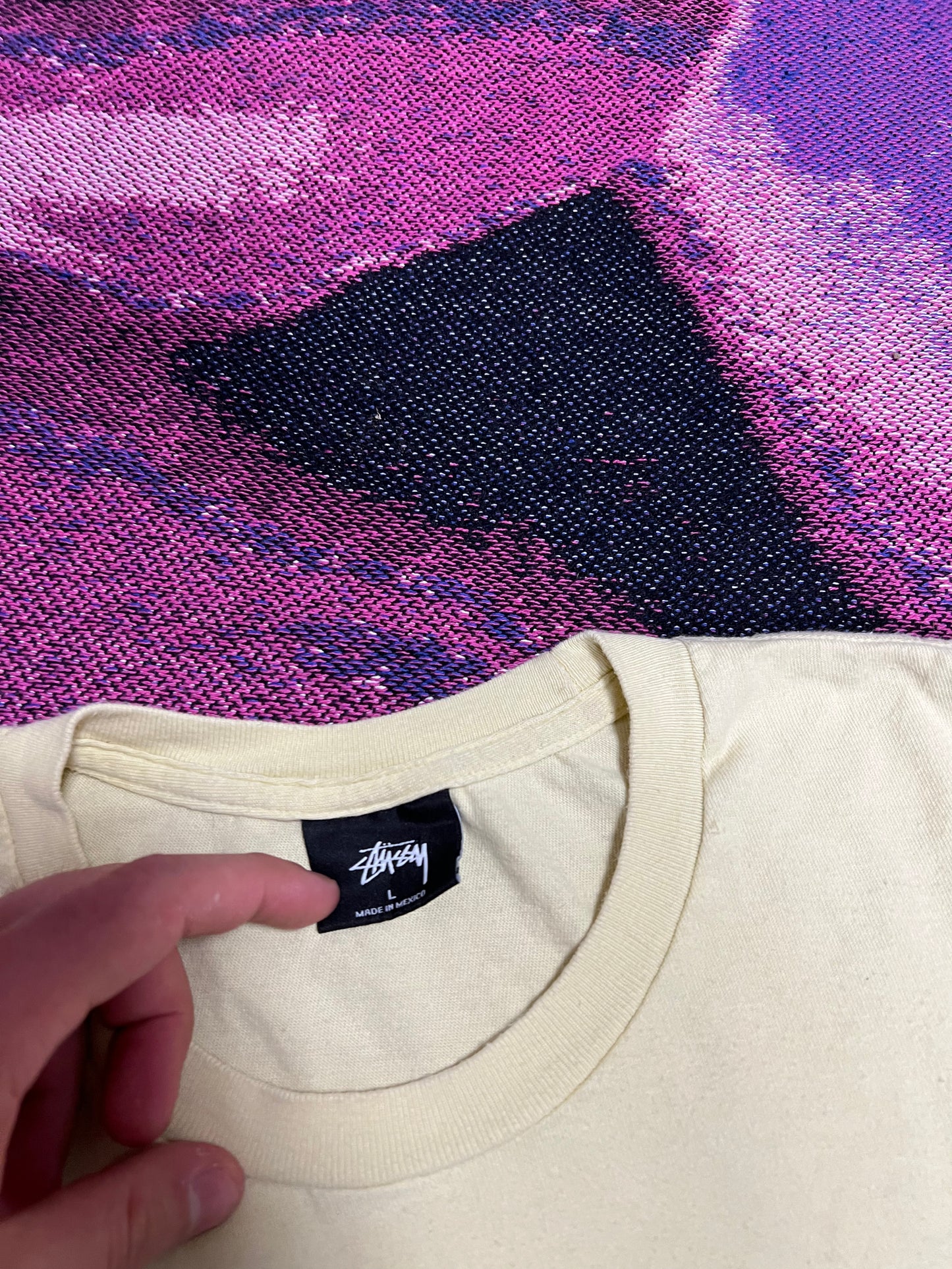 Vintage Stussy Small Logo Graphic T-Shirt White