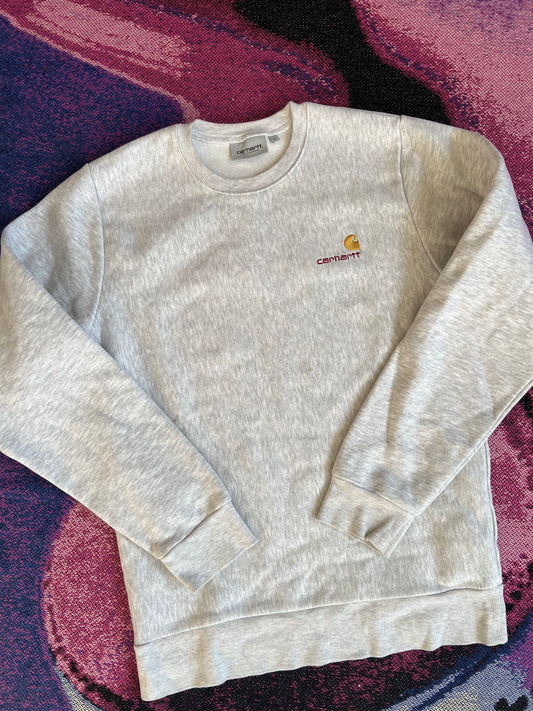 Carhartt WIP American Script Small Logo Crewneck Heather Grey