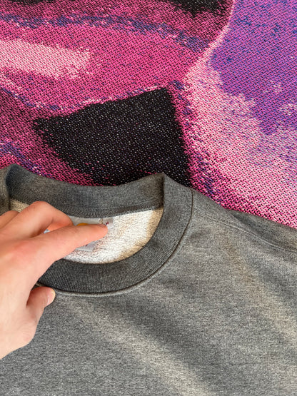 Carhartt Script Logo Small Crewneck Grey