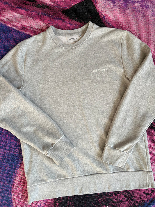 Carhartt WIP Script Logo Small Crewneck Heather Grey