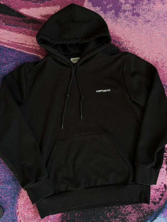 Carhartt WIP Script Logo Small Hoodie Black
