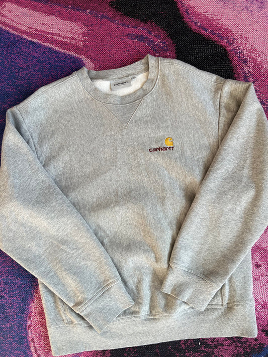 Carhartt WIP American Script Logo Crewneck Heather Grey