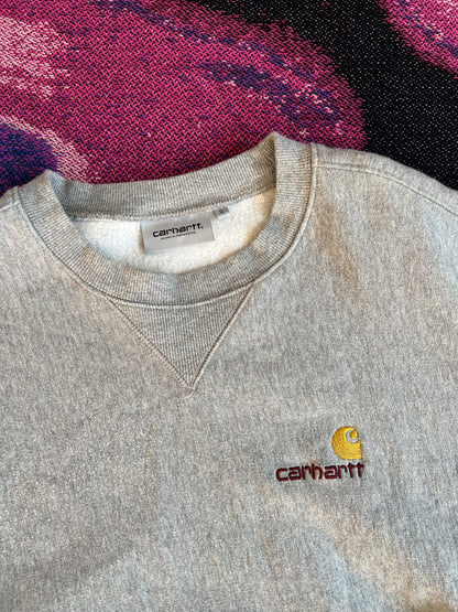 Carhartt WIP American Script Logo Crewneck Heather Grey