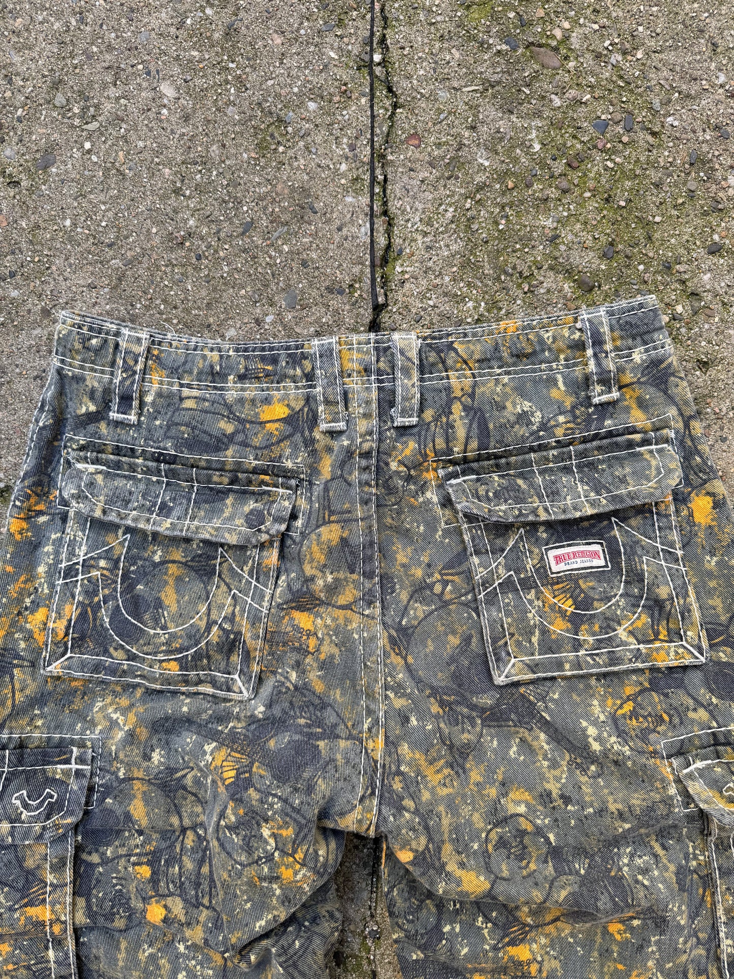 True Religion Camo Cargo Jeans
