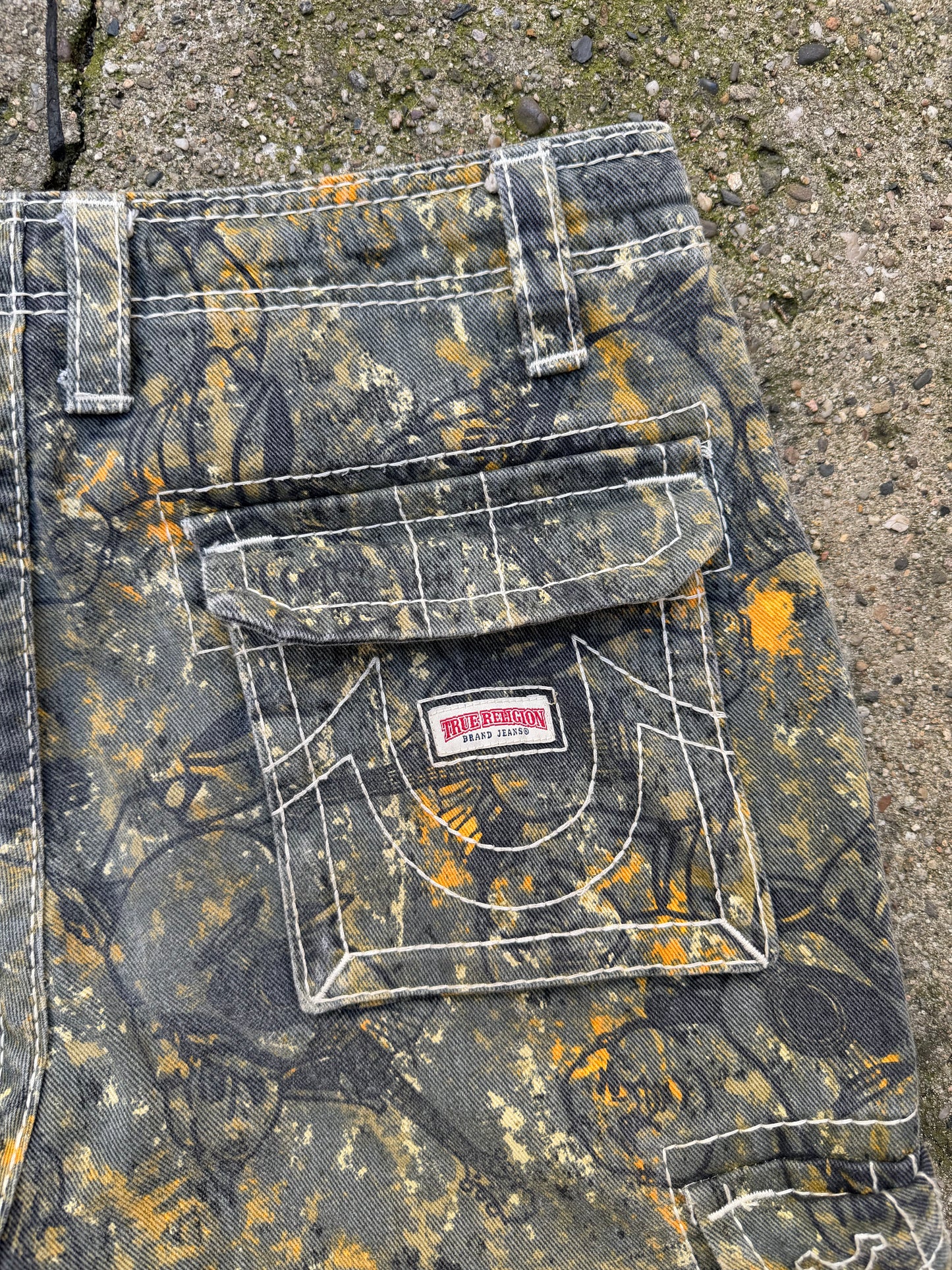 True Religion Camo Cargo Jeans