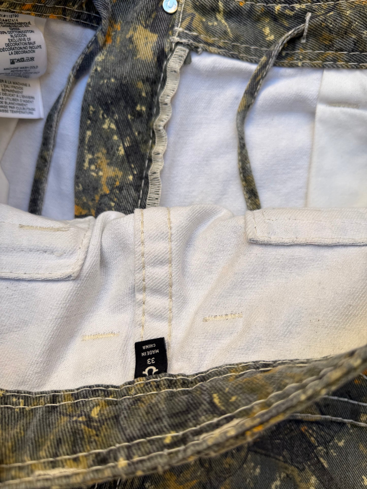 True Religion Camo Cargo Jeans