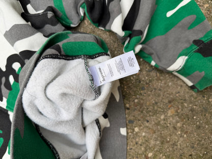 Supreme Small Box Logo Zip Up Hoodie Camo Green