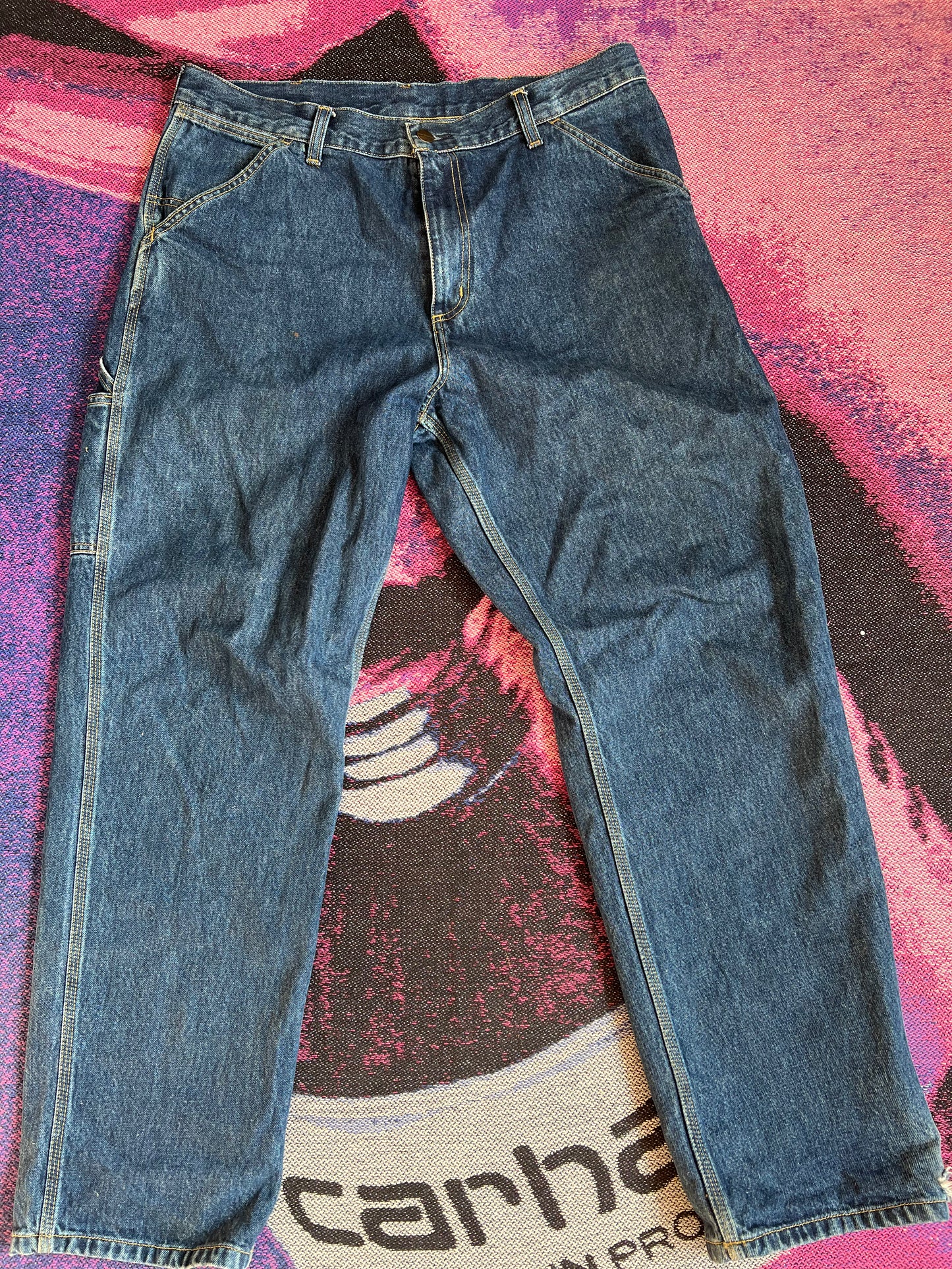 Carhartt WIP Single Knee Pants Blue Denim