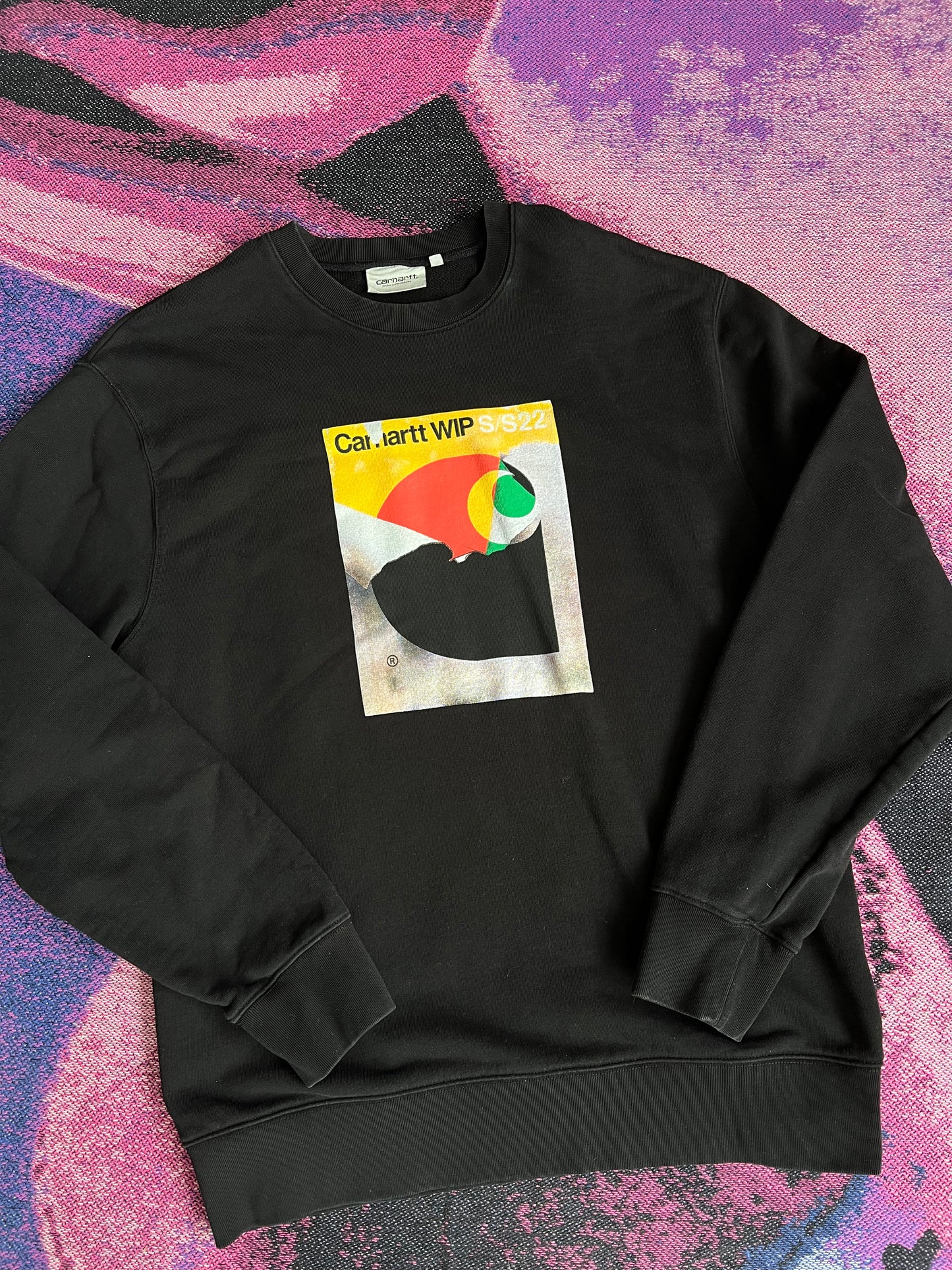 Carhartt WIP S22 Print Crewneck Black