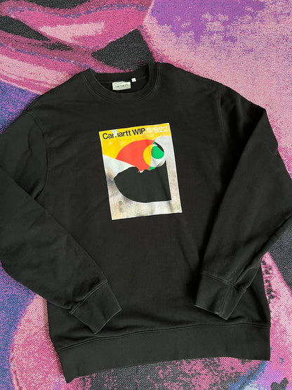 Carhartt WIP S22 Print Crewneck Black