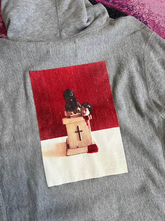 Fucking Awesome Back Print Hoodie Grey