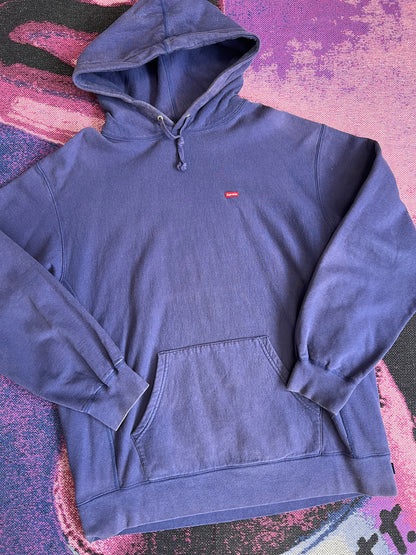 Supreme Small Box Logo Hoodie Blue