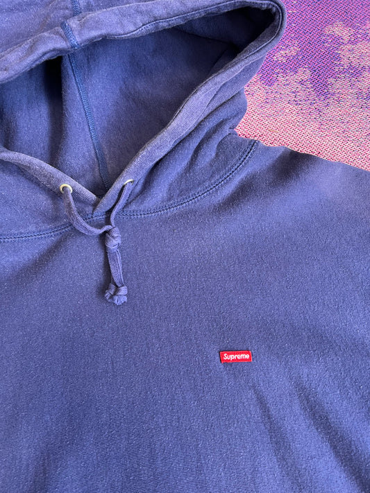 Supreme Small Box Logo Hoodie Blue