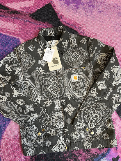 Carhartt WIP Detroit Jacket Bandana Print Black