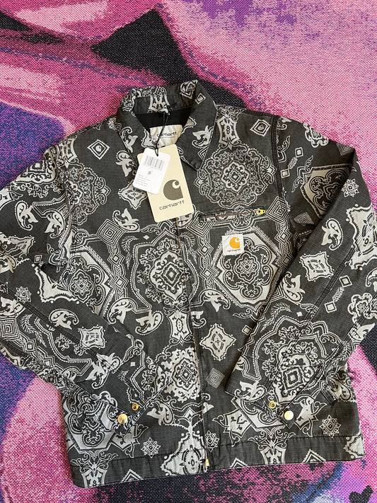Carhartt WIP Detroit Jacket Bandana Print Black