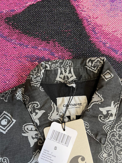Carhartt WIP Detroit Jacket Bandana Print Black