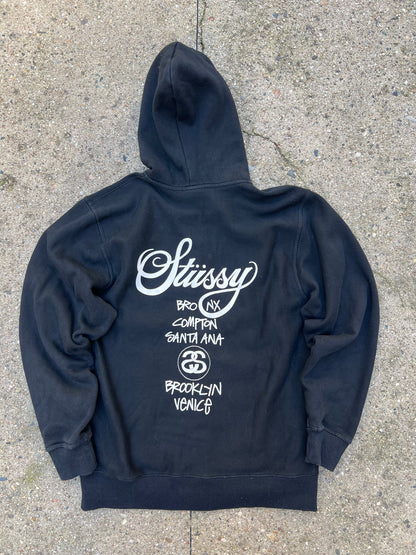 Stussy World Tour Zip Up Hoodie