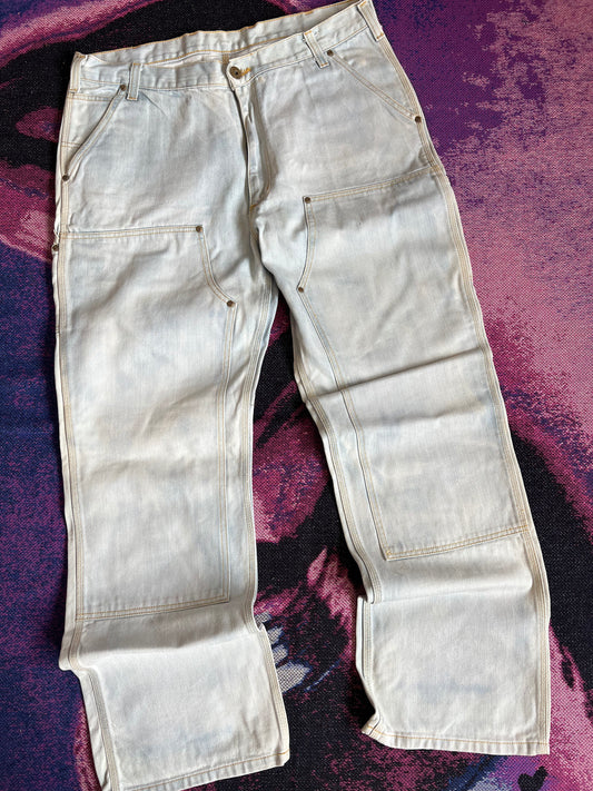Carhartt WIP Double Knee Pants Blue Washed