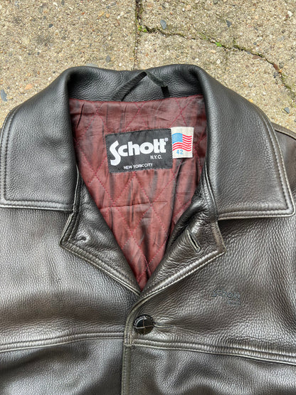 Schott NYC Leather Coat