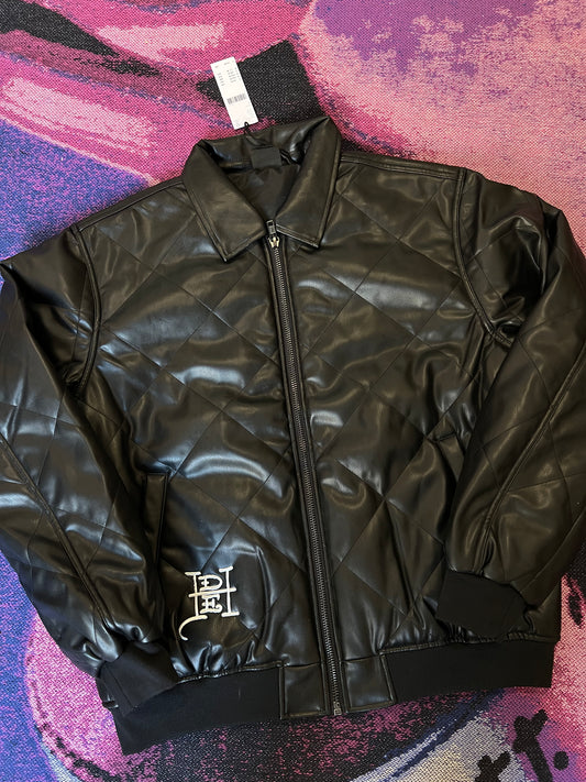 Ed hardy Leather Jacket Black