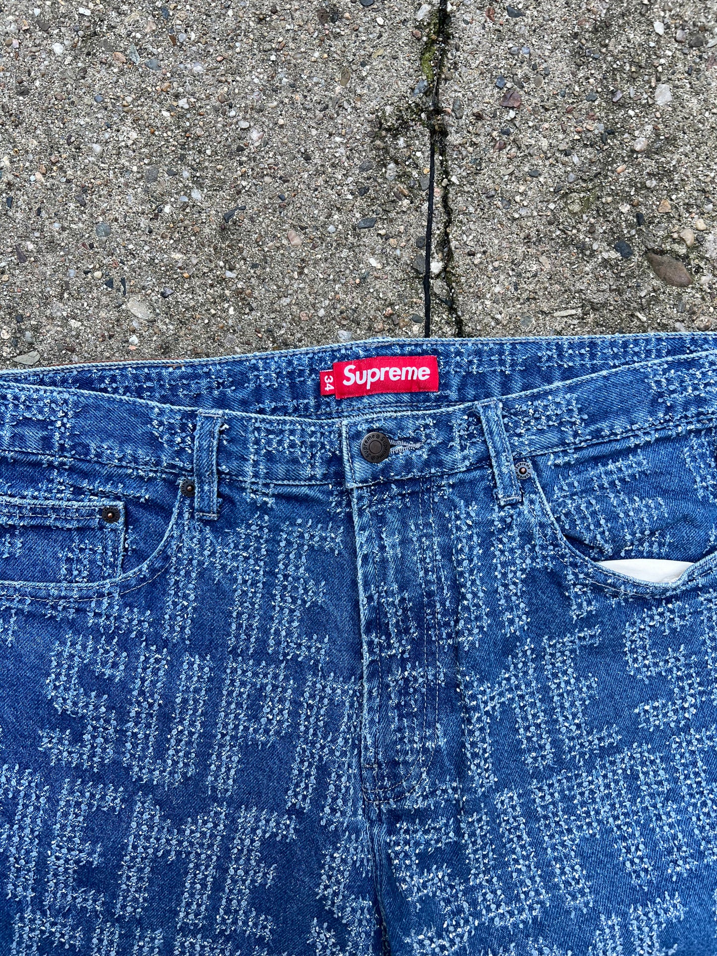 Supreme Needle Punch Regular Jeans