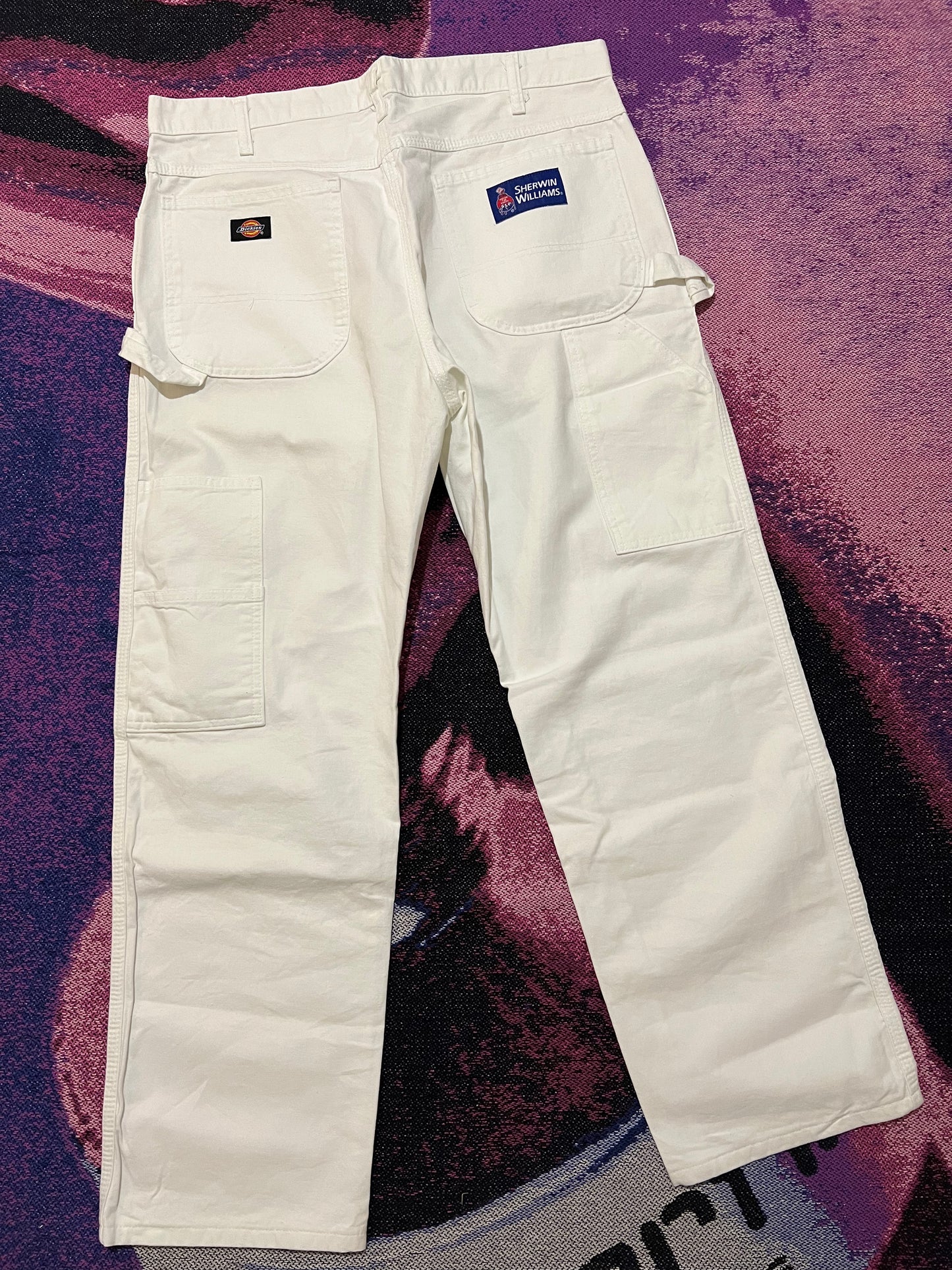 Dickies Carpenter Single Knee Pants White