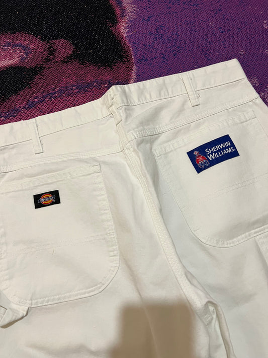 Dickies Carpenter Single Knee Pants White