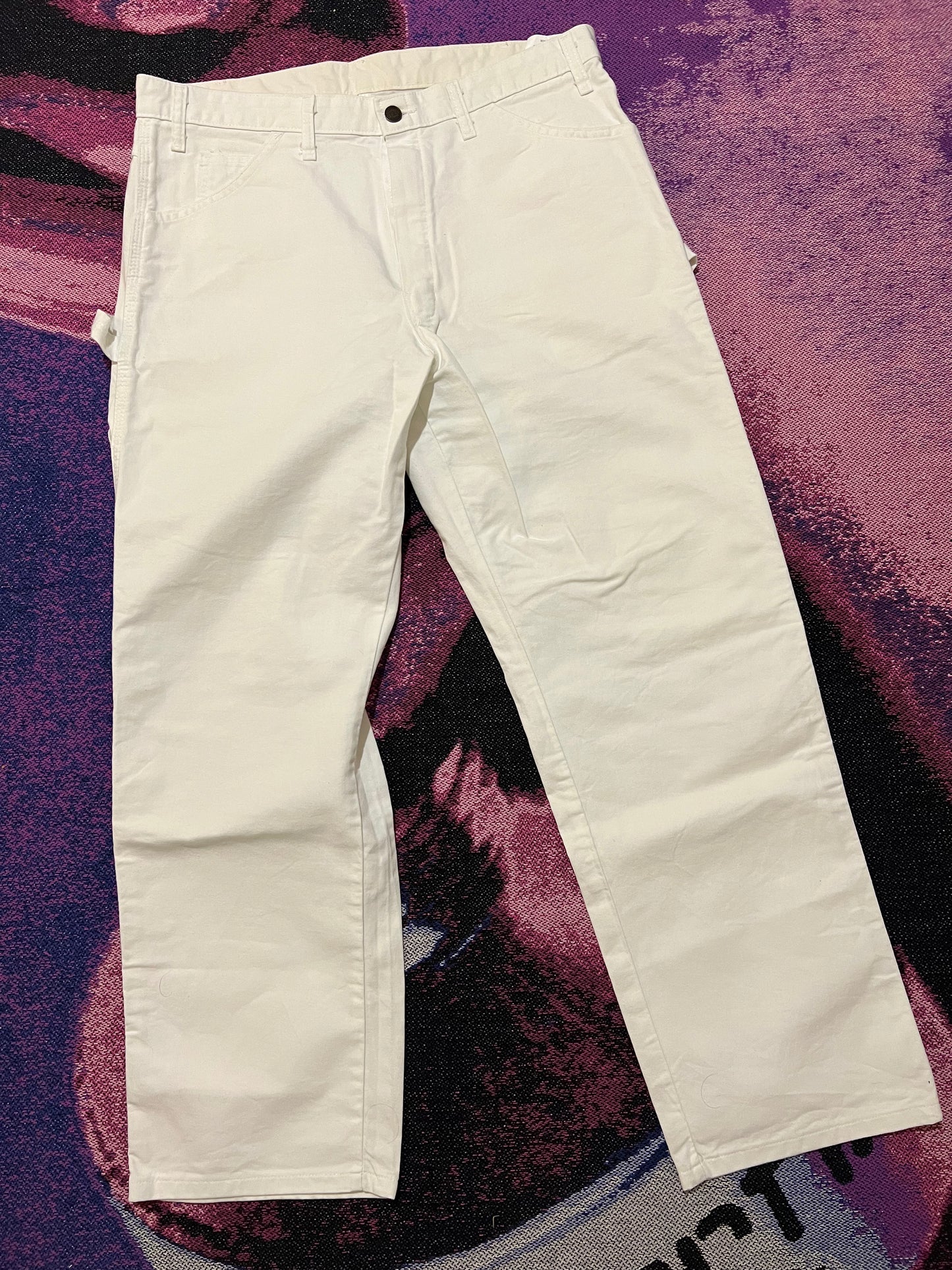 Dickies Carpenter Single Knee Pants White