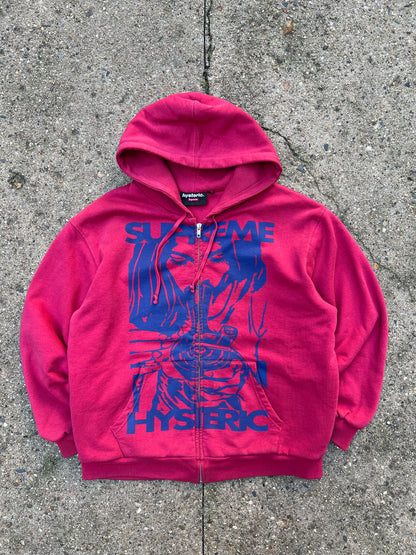 Supreme Hysteric Glamour Thermal Lined Zip Up Hooded Sweatshirt