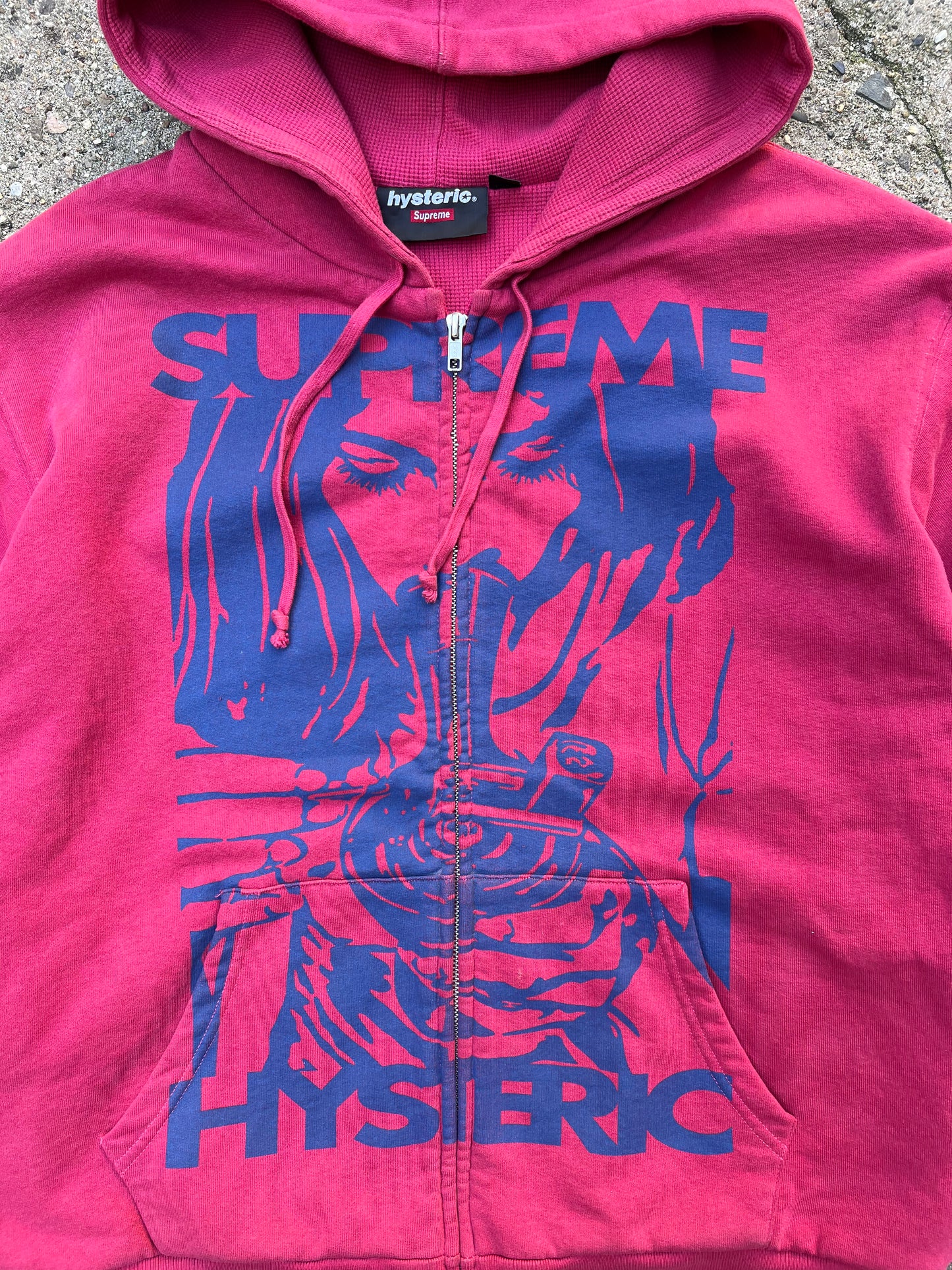 Supreme Hysteric Glamour Thermal Lined Zip Up Hooded Sweatshirt