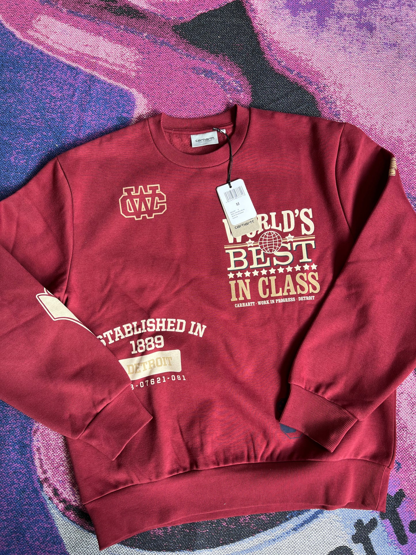 Carhartt WIP Multi World Crewneck Red