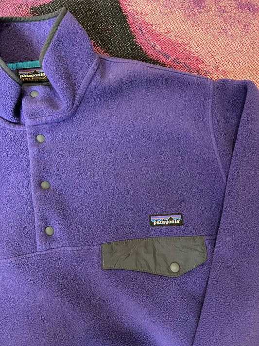 Patagonia Sherpa Fleece Hoodie Purple