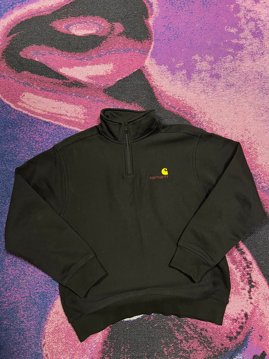Carhartt 1/4 Zip Up Hoodie Black