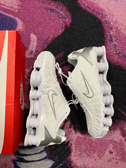 Nike Shox TL White Metallic Silver Max Orange (Women's)