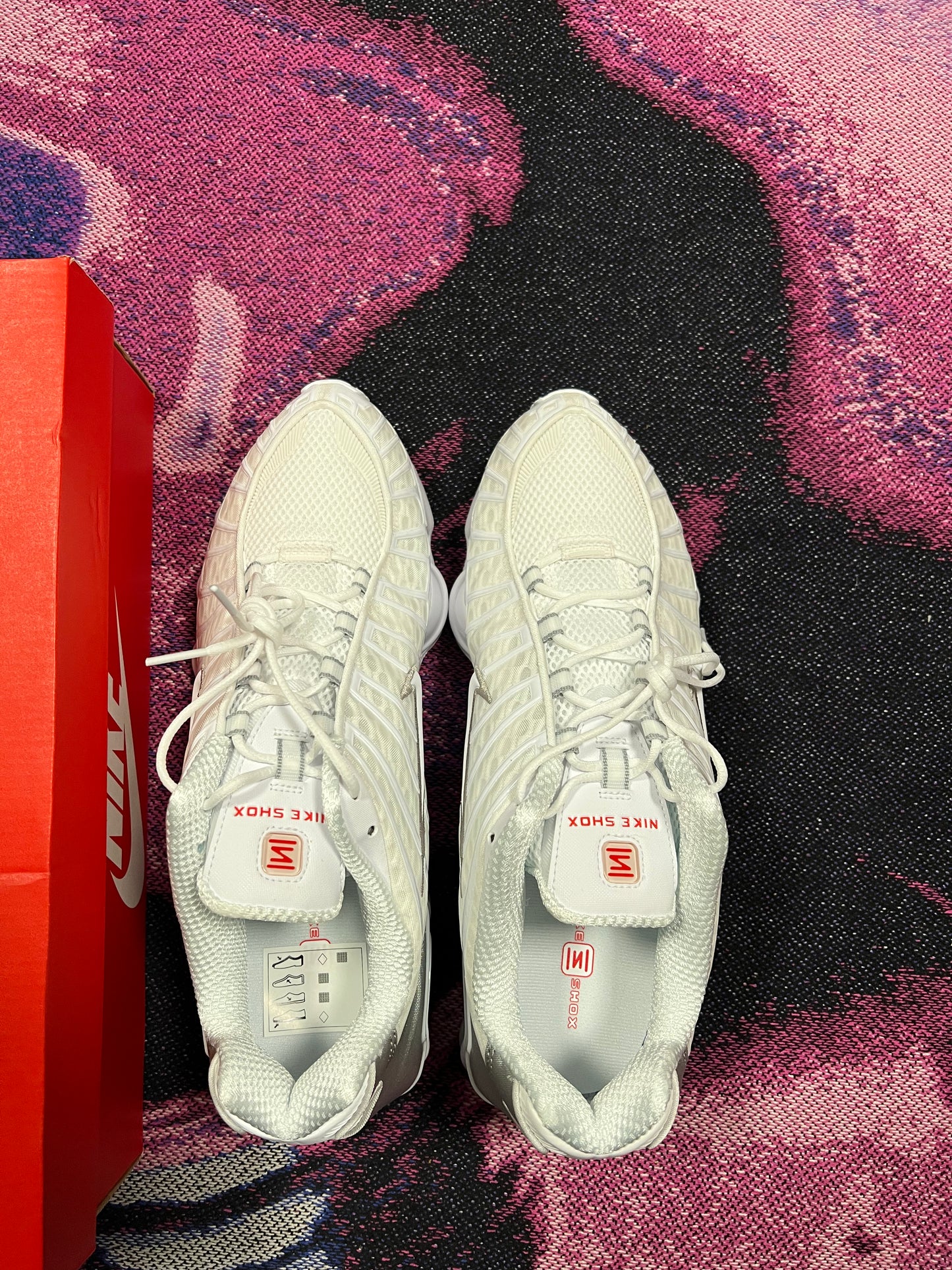 Nike Shox TL White Metallic Silver Max Orange (Women's)