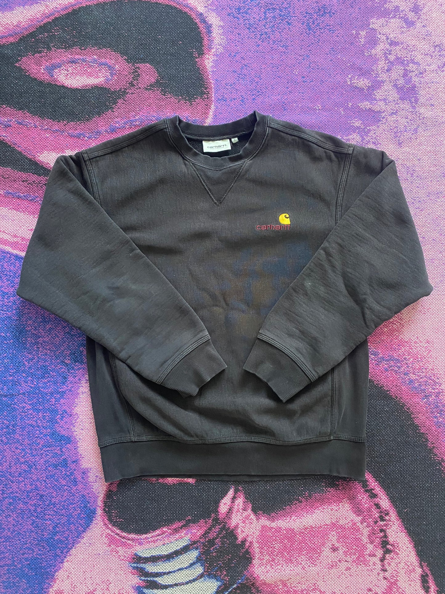 Carhartt American Script Logo Crewneck Black