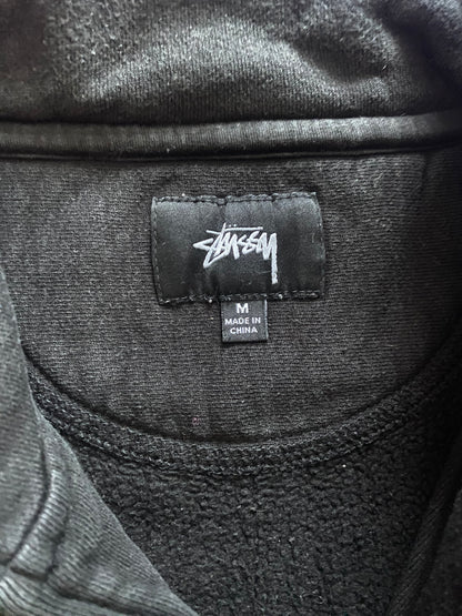 Stussy 1/4 Zip Up Sweatshirt Black