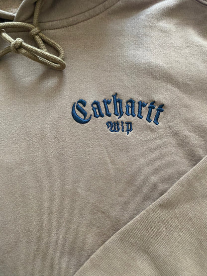 Carhartt WIP Hooded Onyx Script Sweat Hamilton Brown