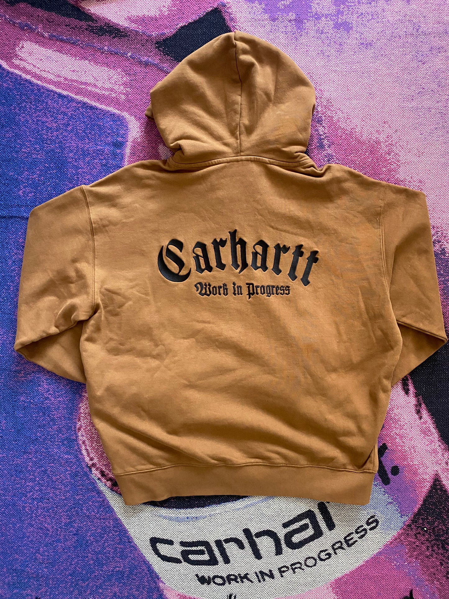 Carhartt WIP Hooded Onyx Script Sweat Hamilton Brown