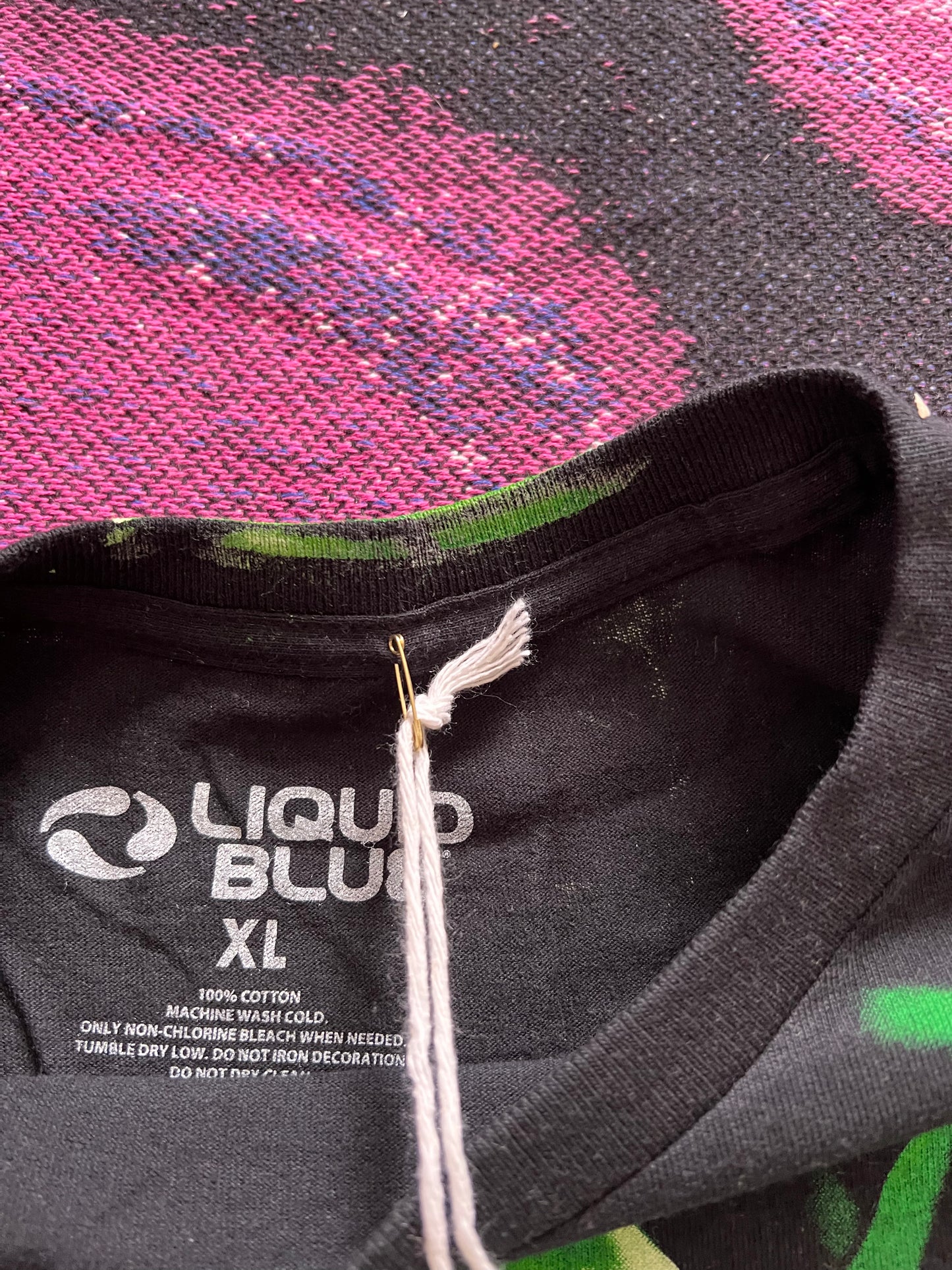 Liquid Blue Tee Black/Green