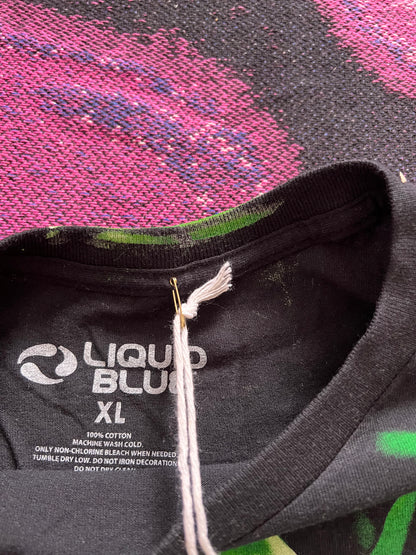 Liquid Blue Tee Black/Green