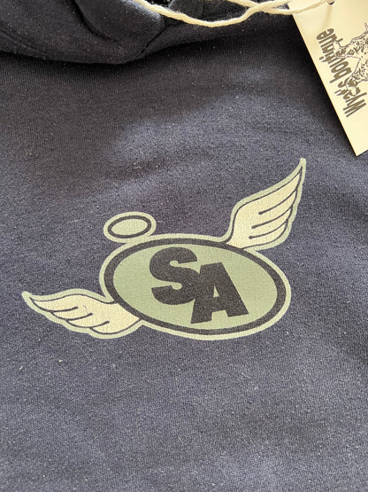 Vintage Stussy 90's Angels Hoodie Blue