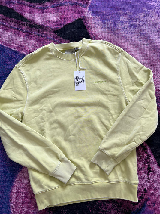Carhartt WIP Script Logo Small Crewneck Yellow