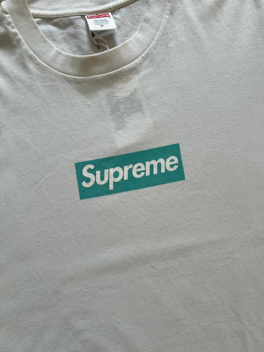 Supreme Tiffany Box Logo T-Shirt White - Wyat’s Boutique