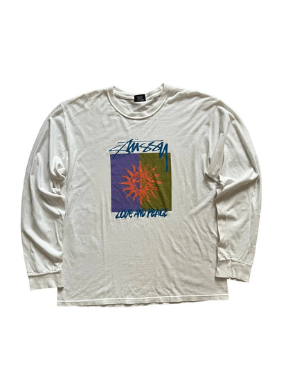 Stussy Chest Print Longsleeve White - Wyat’s Boutique