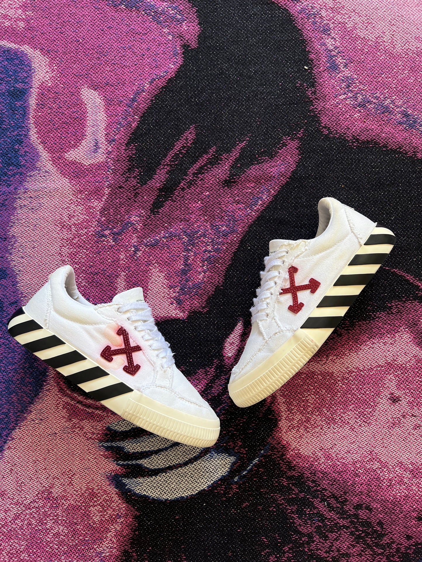 Off White Vulcanized Sneakers