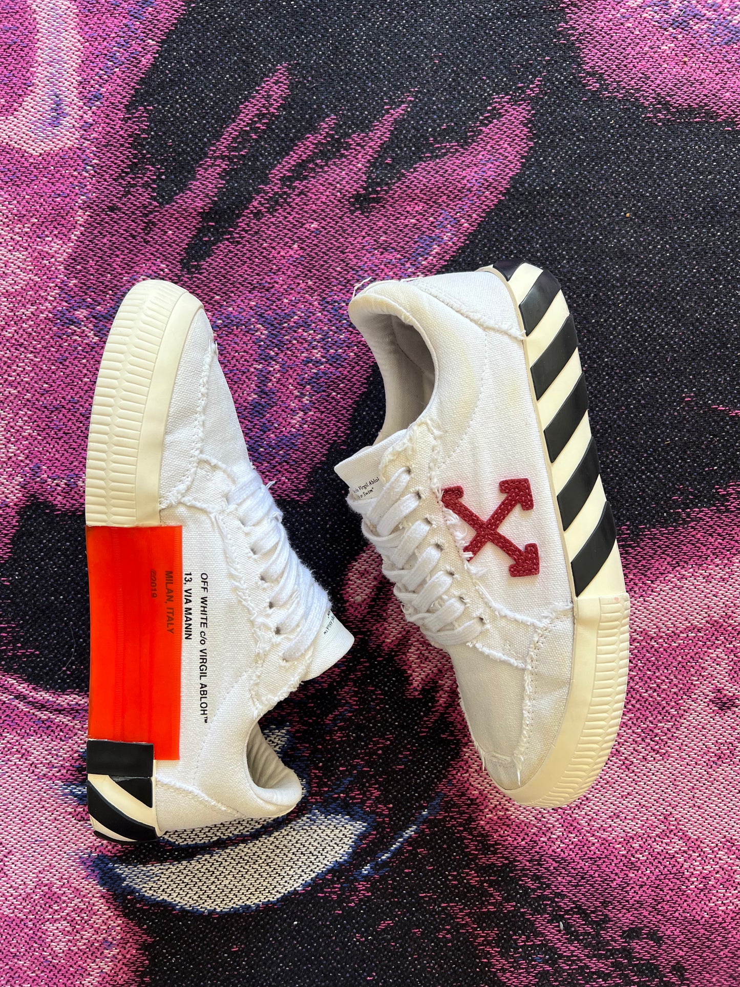 Off White Vulcanized Sneakers